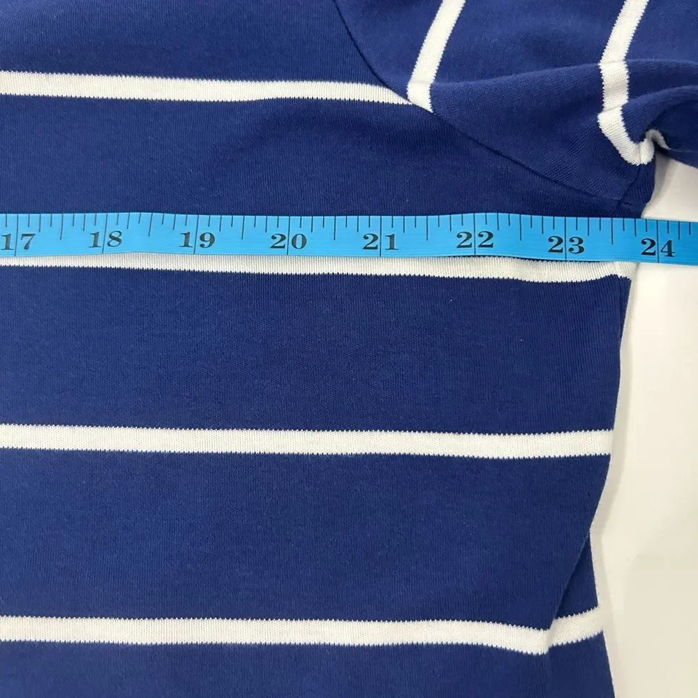 Ralph Lauren Blue and White Striped Polo Shirt